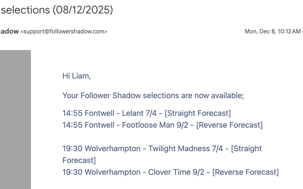 Follower Shadow - Selections - 2025-12-08