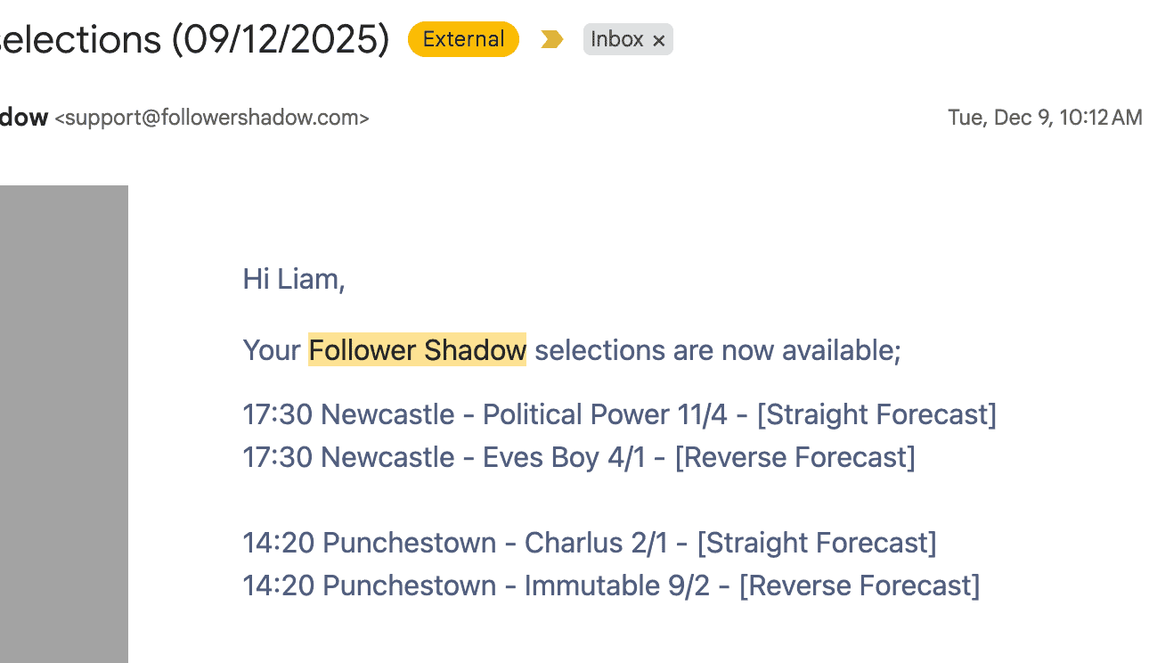 Follower Shadow - Selections - 2025-12-09