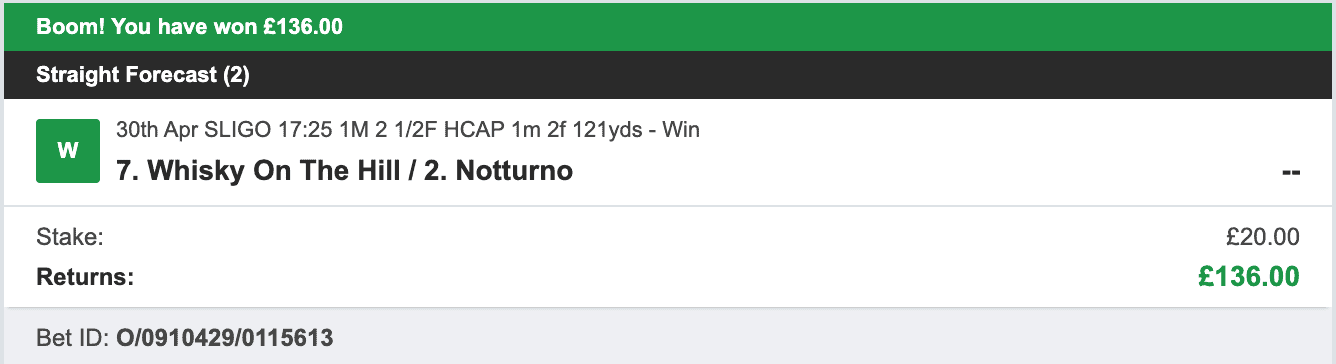 Follower Shadow - Winner 1 - Straight Forecast - 2023-04-30