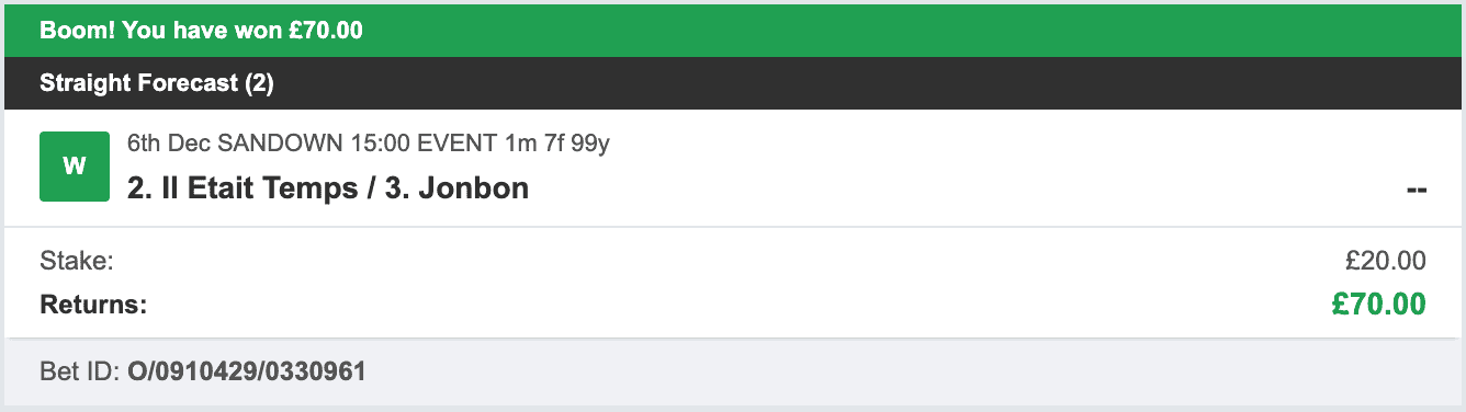 Follower Shadow - Winner 1 - Straight Forecast - 2025-12-10